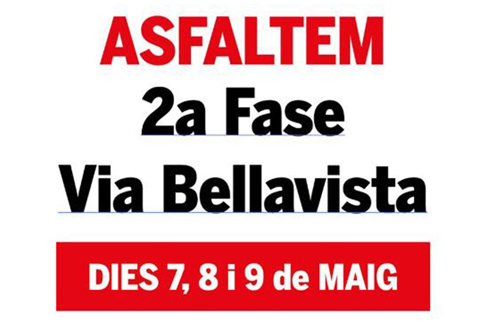 Pròximes tasques d'asfaltatge