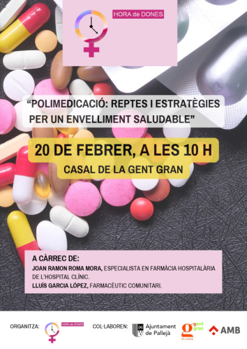 Cartell xerrada sobre salut organitzada per Hora de dones